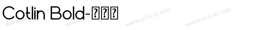Cotlin Bold字体转换